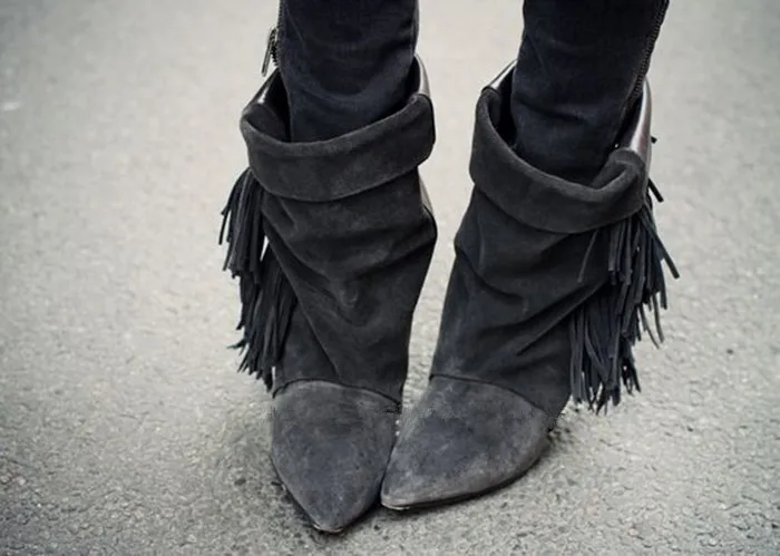 Black tassel boots Clearance