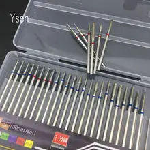 30 шт. Diamond Ротари Mix набор электрические сверла ногтей бит различных размеры кутикулы чистый фрезерные для пилки для маникюра Инструменты