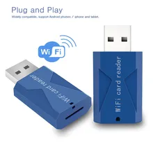 Wifi USB Smart Card Reader Wifi TF Micro SD Card Reader Extended Phone Memory Wireless Storage Flash Drive