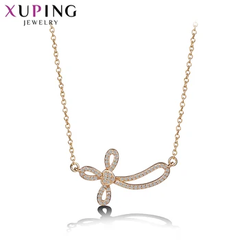 

Xuping New Arrival Gold Color Plated Religion Cross Pattern Necklace Pendant for Women Boxing Day Jewelry Gift M54-40073