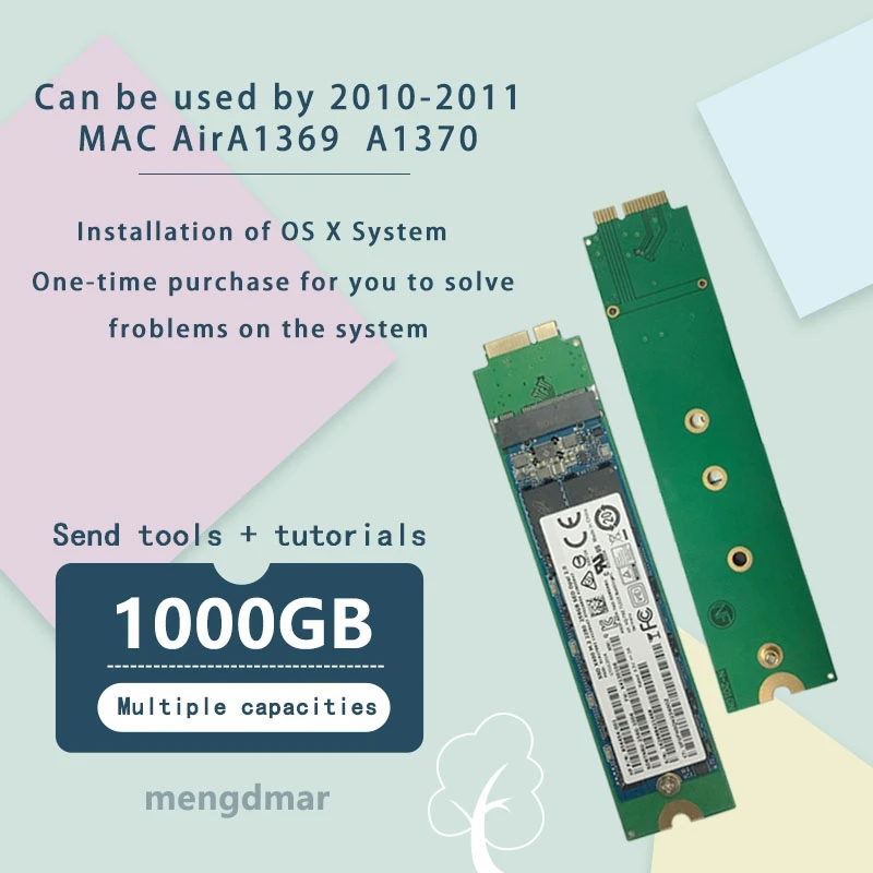 NEW 1000GB 1TB SSD For 2010 2011 Macbook Air A1369 A1370 SOLID STATE