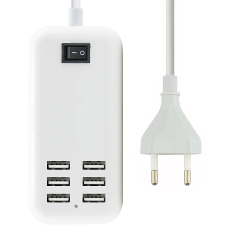 20 Вт 6 портов USB зарядное устройство 5 В 4A вход 110 в 230 штепсельная вилка