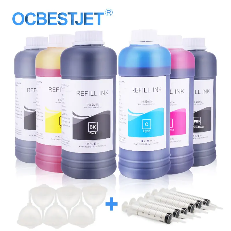 6x1000 мл Краска для Canon TS5040 MX727 MX921 IP7240 MG5410 для серии PIXMA принтера краски для чернил для Canon(BK C M Y PBK GY