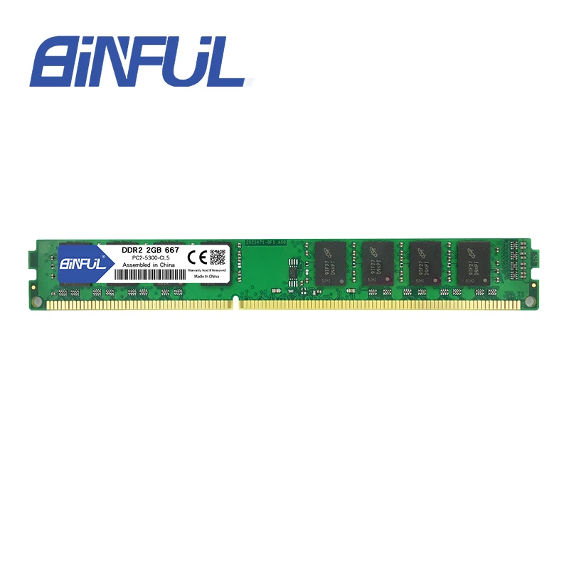 BINFUL DDR2 2 Гб 667 МГц 800 МГц памяти PC2-5300 PC2-6400 memoria для настольного компьютера оперативной PC без кода коррекции ошибок 1,8 V