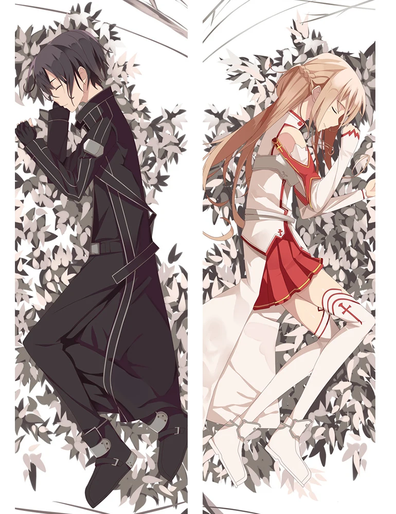 Аниме Sword Art Online Kirigaya Kazuto& Yuuki Asuna& Ayano Keiko& Asada Shino Подушка «Dakimakura» обнимающая наволочка