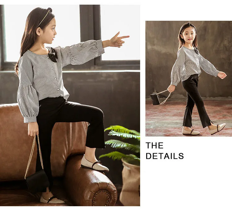 Back To School Clothing Teen Girl Top And Pants Set Autumn 2019 Bow Fall Girls Outfits Black Striped Children Clothing Suits 4 5 6 7 8 9 10 11 12 13 14 15 years little big  teenage kids fashion outfit kids clothes set for girls (3).jpg