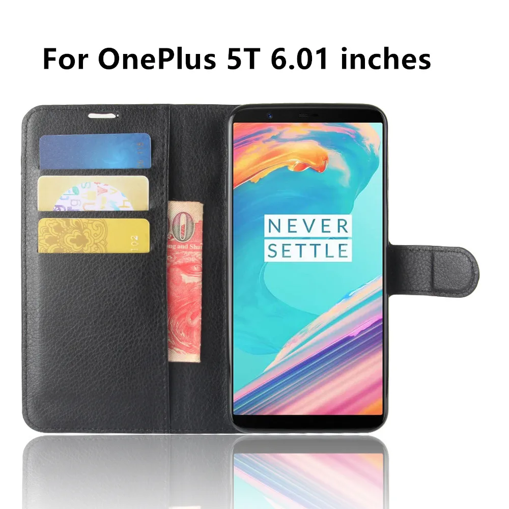 Купить Роскошный чехол для OnePlus 5 T T/One Plus A5010 чехол-кошелек из искусственной кожи с | Бамперы (32847112034)