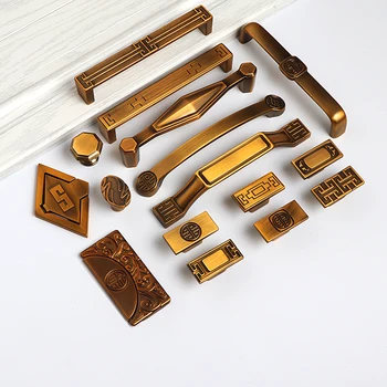 

Yellow Bronze Small Handle and Pulls Antique Classic Vintage Furniture Cabinet Door Wardrobe Drawers Knobs Kitchen Bookcase knob