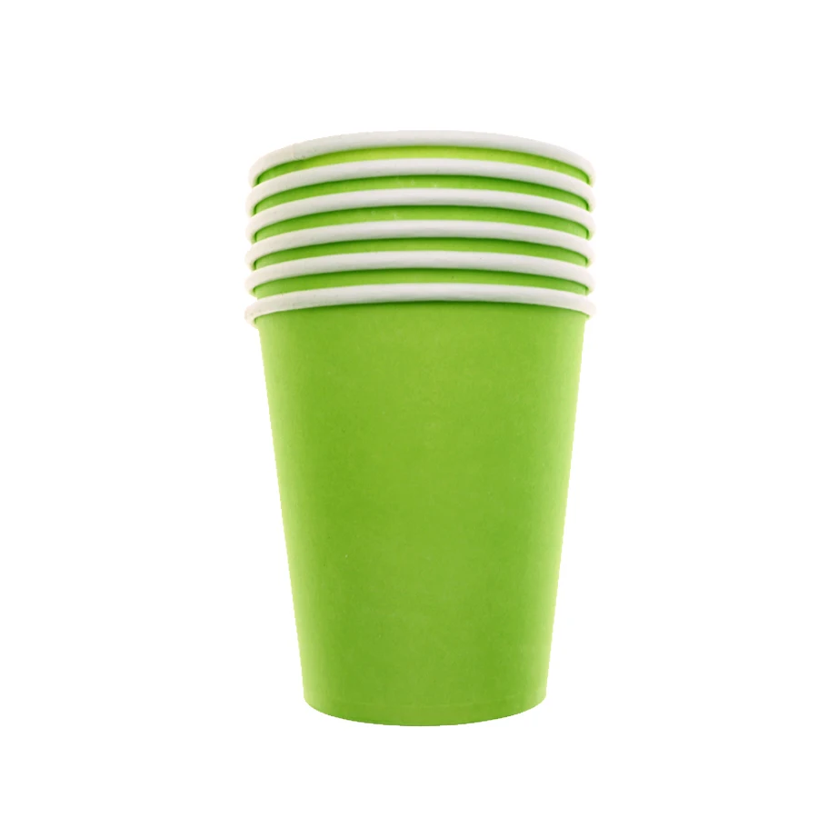 

10pcs/lot disposable tableware Solid paper plate cup straw birthday Christmas wedding Decor Kids Baby Shower Party Supplies