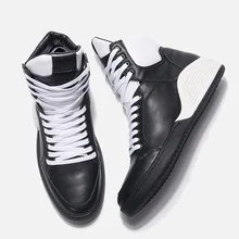 Новинка; кожаная мужская обувь с высоким берцем; кожаные повседневные кожаные ботинки