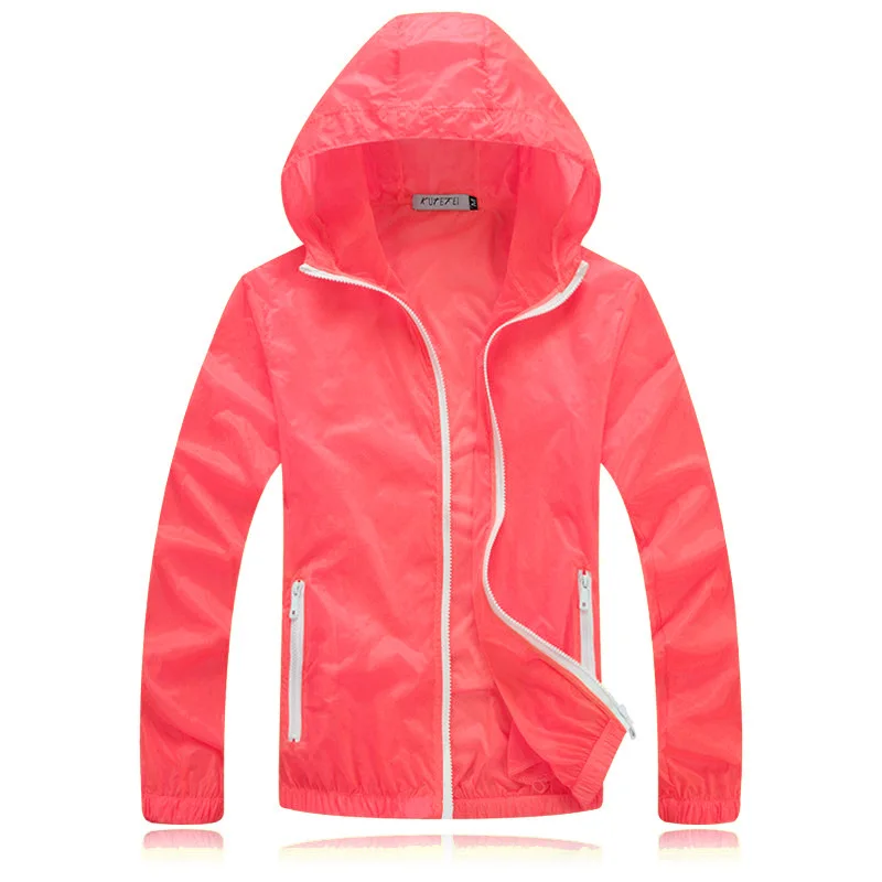 الرجال الصيف عارضة سترة مقنعين ضوء أشعة الأزياء سترات طويلة الأكمام سريعة الجافة تنفس زوجين معطفا XAA033