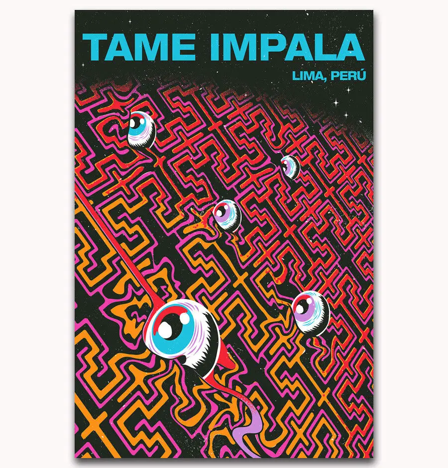 Таме Импала на заказ Горячая Psychedelic рок музыка Шелковый художественный постер