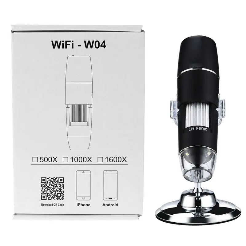 Wi-Fi, 1000X увеличение USB Цифровые микроскопы с стойка с лупой с 8-светодиодный светильник лупа для iOS/Android