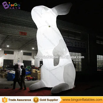 

LED lighting 6 Meters tall large inflatable bunny customized color change giant inflatable rabbit decoration toy sports