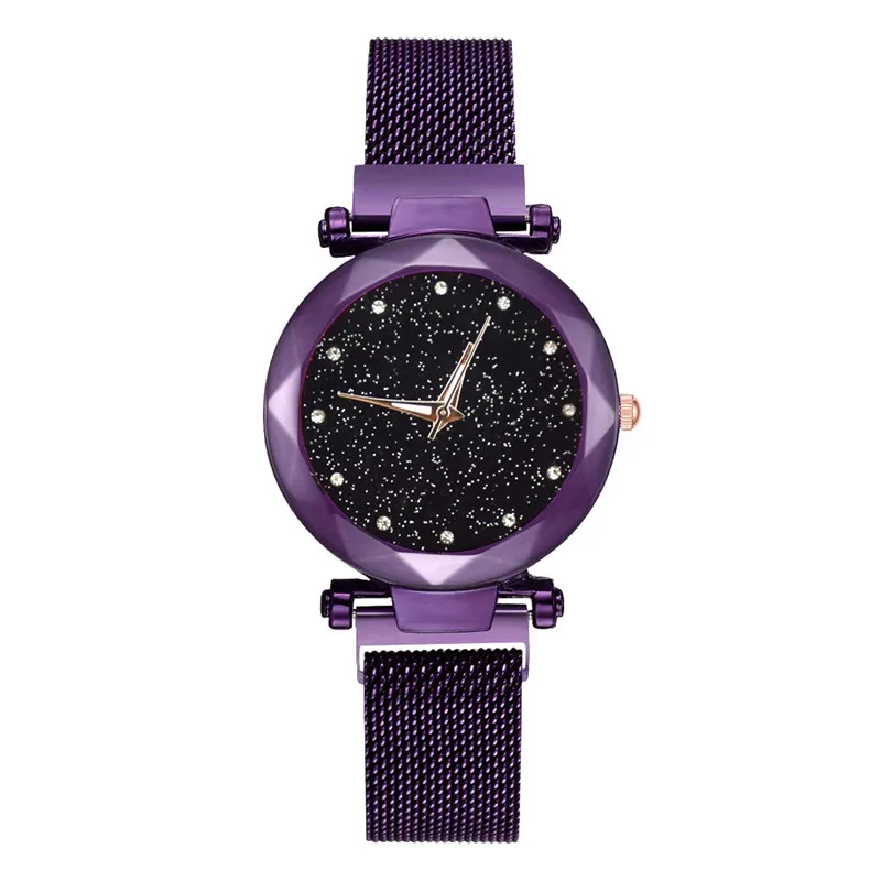 Роскошные Для женщин женские часы Магнитная звездное небо часы моды алмаза женские кварцевые Повседневное Наручные Часы relogio feminino A4