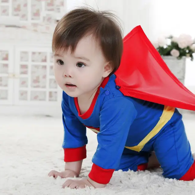 Online Shop Superman Baby Jumpsuit Super Cute Baby Boy Girl Clothes