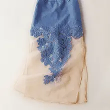 Женская джинсовая юбка, технология лазерной вышивки,, высококачественная, на заказ, длинная юбка, ковбойская, Eugen, мозаика, Женская целлюлозная пряжа