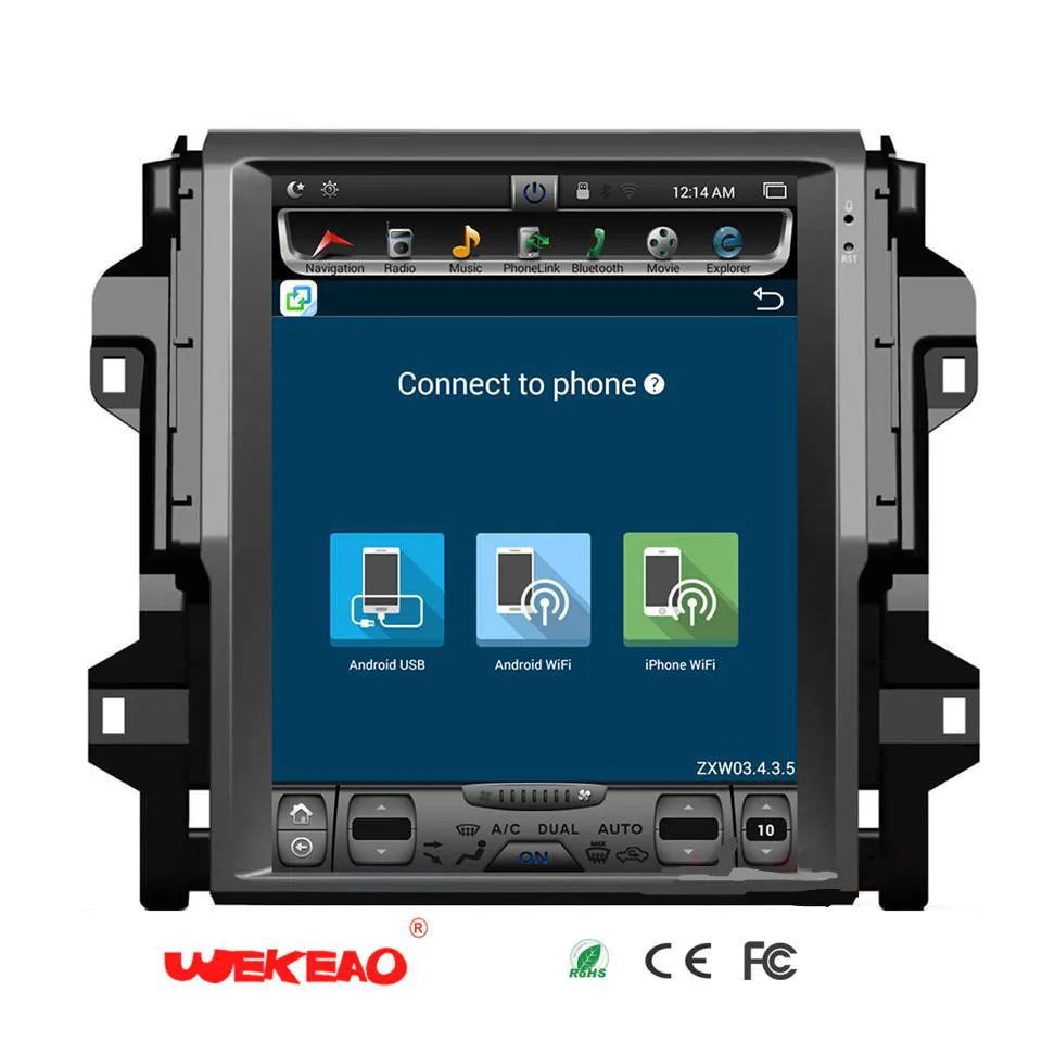 Wekeao 12 1 &quotТесла стиль Android 6 0 аудиомагнитолы автомобильные мультимедийный плеер