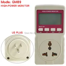 GM89 lcd микро измеритель мощности анализатор монитор 16A высокомощный кондиционер тестер амперметр монитор мощности