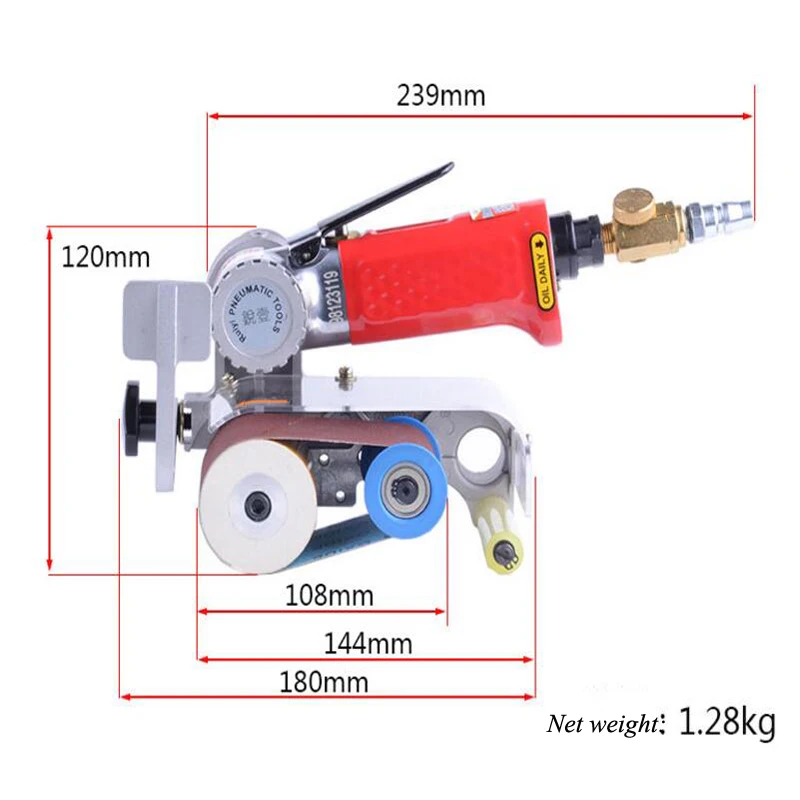 YUNLINLI ремень машина наждачная бумага машины пневматическая шлифовальная измельчитель Регулируемый воздуха точильщик Малый R-6026
