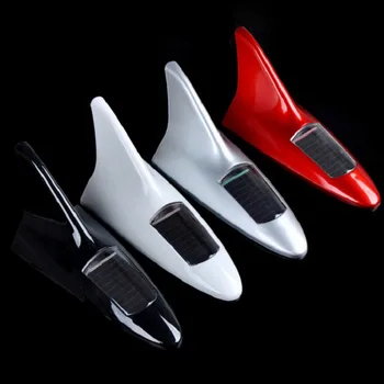 

Led Type Auto Car Solar Powered LED Flashing Shark Fin Warning Tail Lights Controller Universal Aerial Antenna
