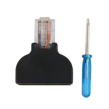 6 шт. RJ45 Ethernet Male To 8 Pin AV Винтовая клемма адаптер Блок преобразователя CCTV+ 6 шт. мини-отвертка