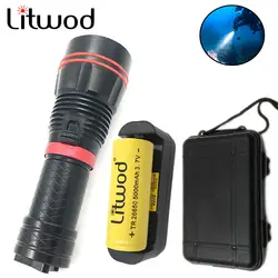 Litwod Z15 D78 Дайвинг светодиодный FlashlightXM-L2 Подводные 150 м Водонепроницаемый светодиодный фонарик Дайвинг время выполнения 15 часов Дайвинг