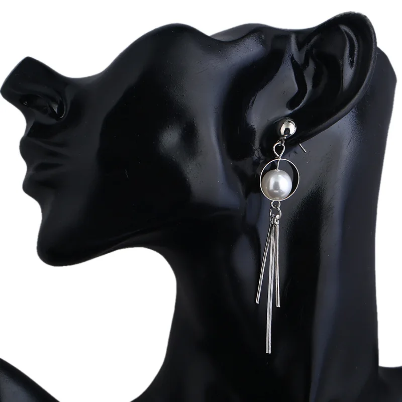 Tassel Roman numerals long section shell earrings earrings jewelry