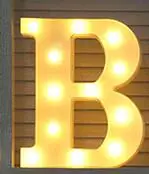 Светящийся ночной светодиодный светильник с буквами, креативный 26 Английский алфавит, светодиодная лампа, батарея, романтическое украшение для свадебной вечеринки, Прямая поставка - Цвет: B