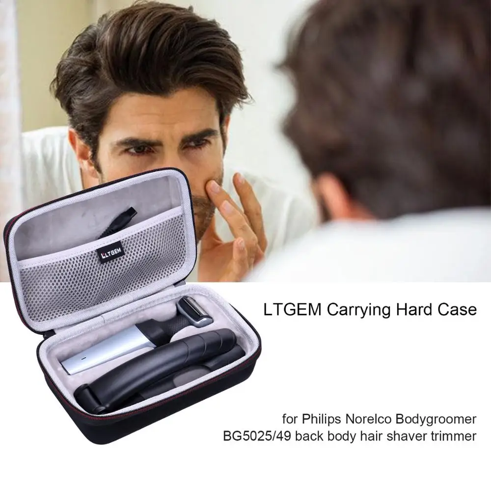 Жесткий чехол LTGEM EVA для Philips Norelco Bodygroomer BG5025/49 триммер бритья волос на спине тела