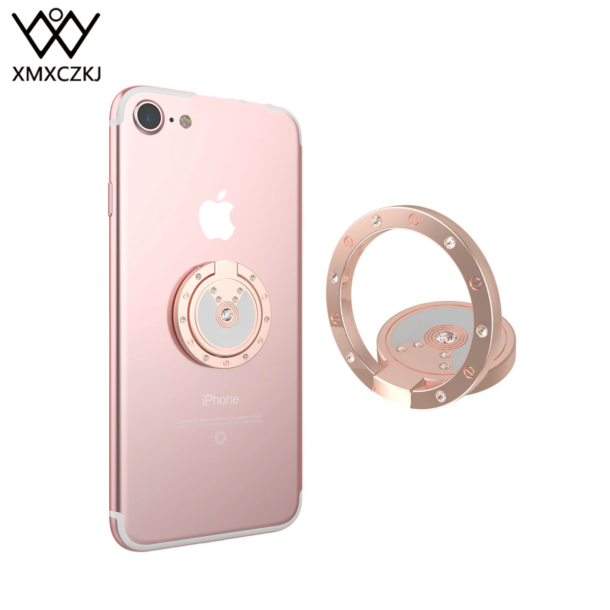

XMXCZKJ Desk Finger Ring Cell Mobile Phone Diamond Holder Stand For iPhone Car Magnetic Mount Smartphone 360 Holder Accessories