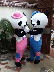 Взрослый размер китайский гигантский панда костюм талисмана Рождество Косплей модный маскот косплей костюмы для Хэллоуина вечерние