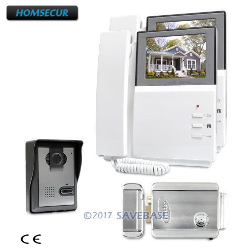 

HOMSECUR 4.3inch Wired Color Video Security Door Phone with IR Night Vision for Home Security 1V2