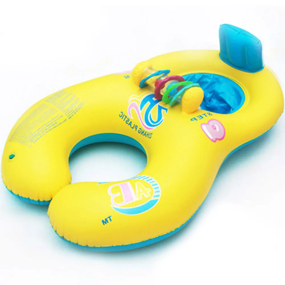 Мать ребенок надувной круг плавательный кольцо двойное Детское купание и плавание бассейн аксессуары для плаванья круги надувные колеса