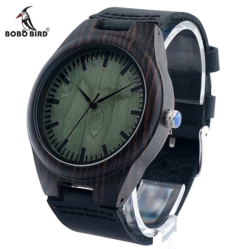 Prix pour BOBO BIRD Hommes Vert Bois Visage En Bois Bambou Montres De Luxe en bois Bambou Montres Avec En Cuir Quartz Montre Avec Boîte En Bambou 2017 Prix pour BOBO BIRD Hommes Vert Bois Visage En Bois Bambou Montres De Luxe en bois Bambou Montres Avec En Cuir Quartz Montre Avec Boîte En Bambou 2017