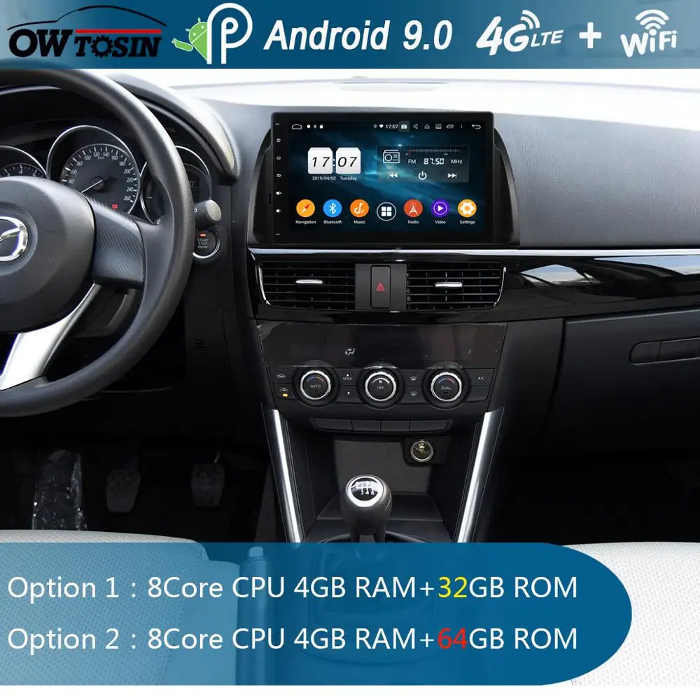 10," ips 8 ядерный 4 Гб+ 64 ГБ Android 9,0 автомобильный dvd-плеер для Mazda CX-5 CX5 CX 5 Atenza 2012- gps Радио DSP Parrot BT CarPlay