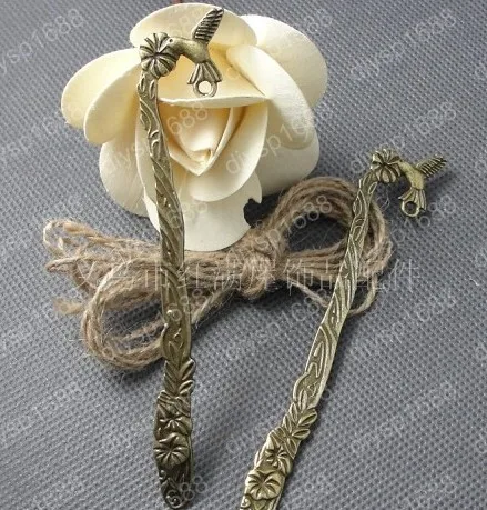 

Fashion Jewelry Findings Accessories charm pendant alloy bead Antique Bronze 125*21MM bird shape 10PCS JJA2695