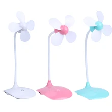 New Portable Mini Adjustment Touch Control Desktop Rechargeable Fan USB Gadgets with White USB Cable