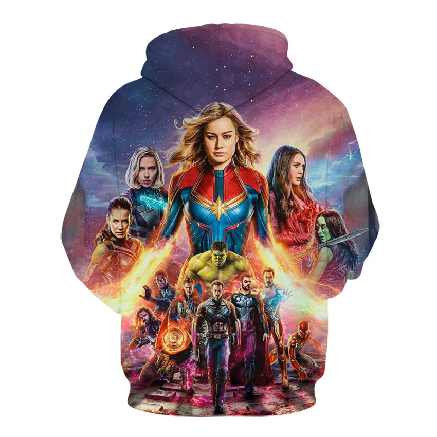 2019 new Avengers 4 Endgame Quantum Realm Cosplay Costume 3D Hoodies Men women Hooded Avengers Zipper End Game Sweatshirt Jacket