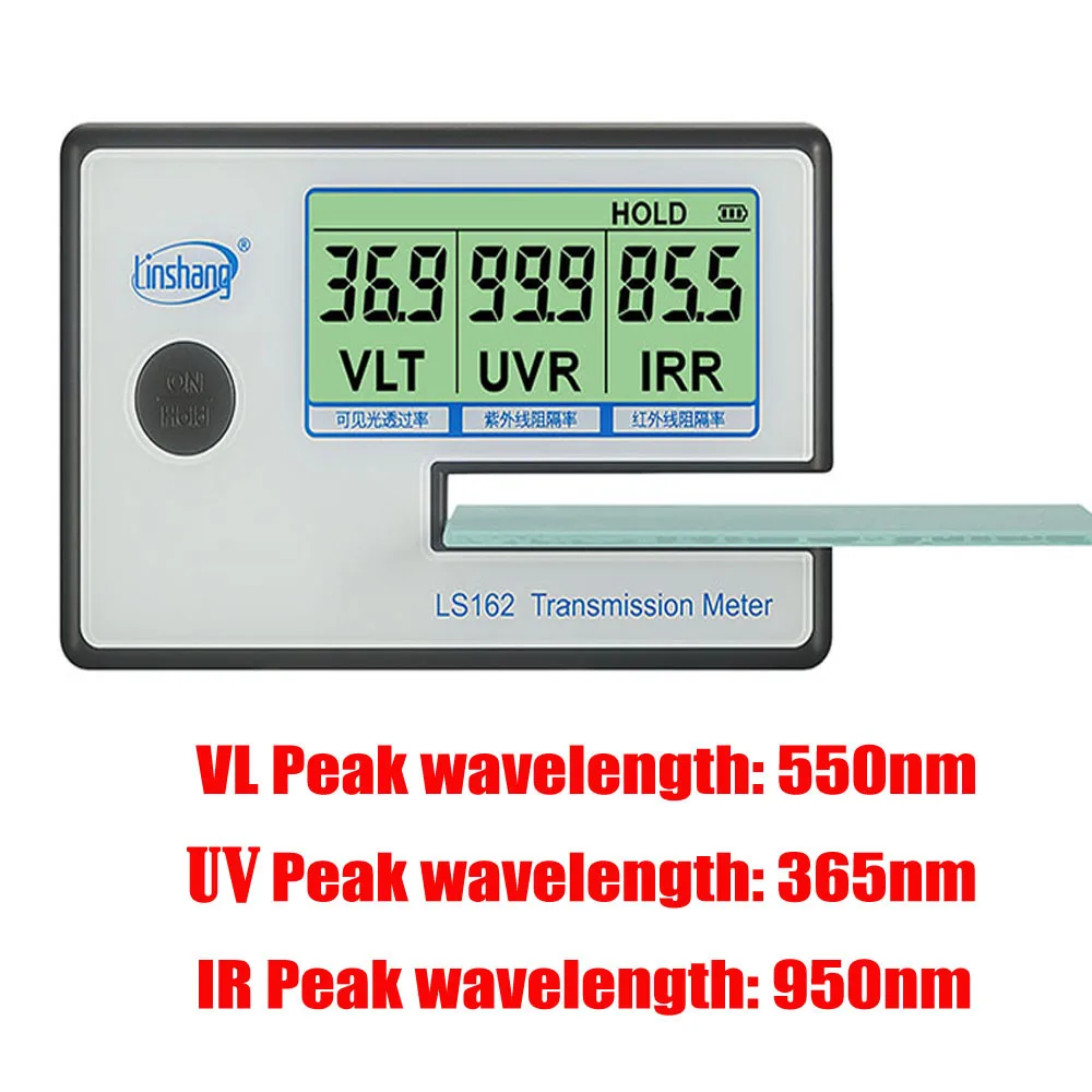 LS162 измеритель затенённости окна солнечной пленки передачи метр, УФ ИК mete снят стеклянный тестер, VLT измеритель пропускания, стекло пленка тестер