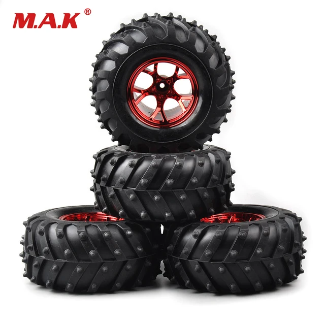 Cheap RC 4Pcs/Set Rubber Tyre & Wheel Rim 12mm Hex For HSP HPI 1/10 Bigfoot Monster Truck Car Cheap RC 4Pcs/Set Rubber Tyre & Wheel Rim 12mm Hex For HSP HPI 1/10 Bigfoot Monster Truck Car