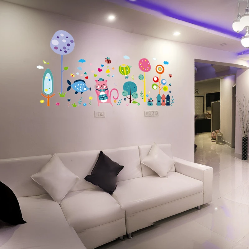 Home Decor Cartoon Car Creative wall stickers Home Decor Wedding Decoration maison Self-adhesive Removable wall stickers rooms (5)