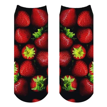 

RUNNING CHICK Fresh strawberry 3d printing socks