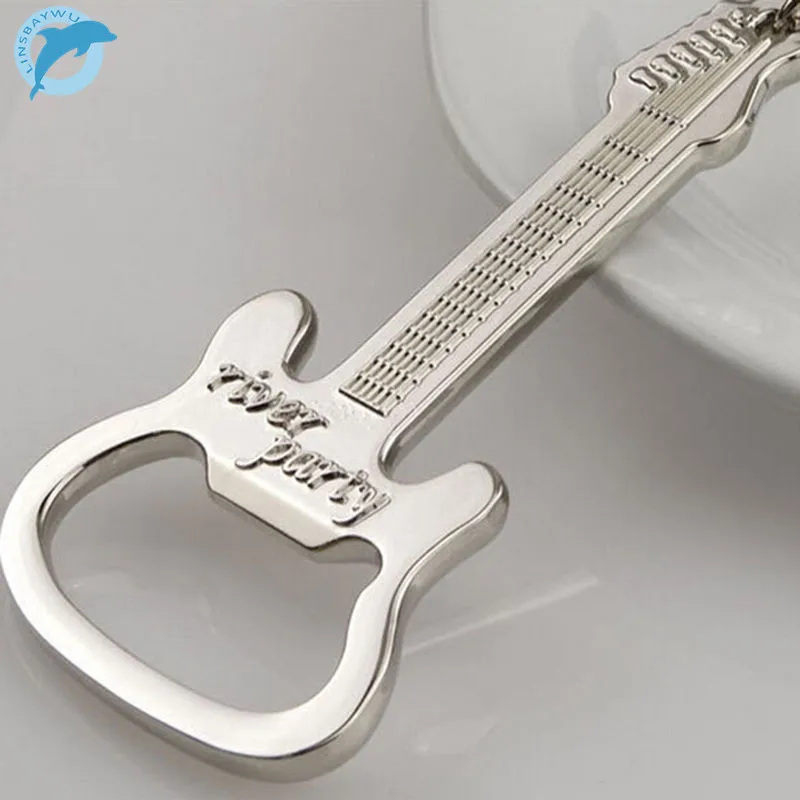 

LINSBAYWU Gift Zinc Alloy beer guitar bottle opener bottle opener keychain keyring key chain key ring