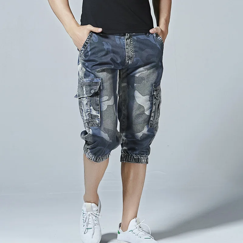 Cargo Shorts Men Knee Length Camouflage Shorts Casual Hip Hop 2019 Fashion Military Shorts for Male 3