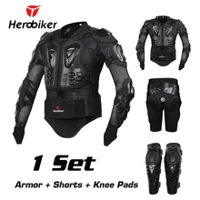 HEROBIKER Motorcycle Protection Motorcycle Armor Moto Protective Gear Motocross Armor Racing Full Body Protector Jacket Knee