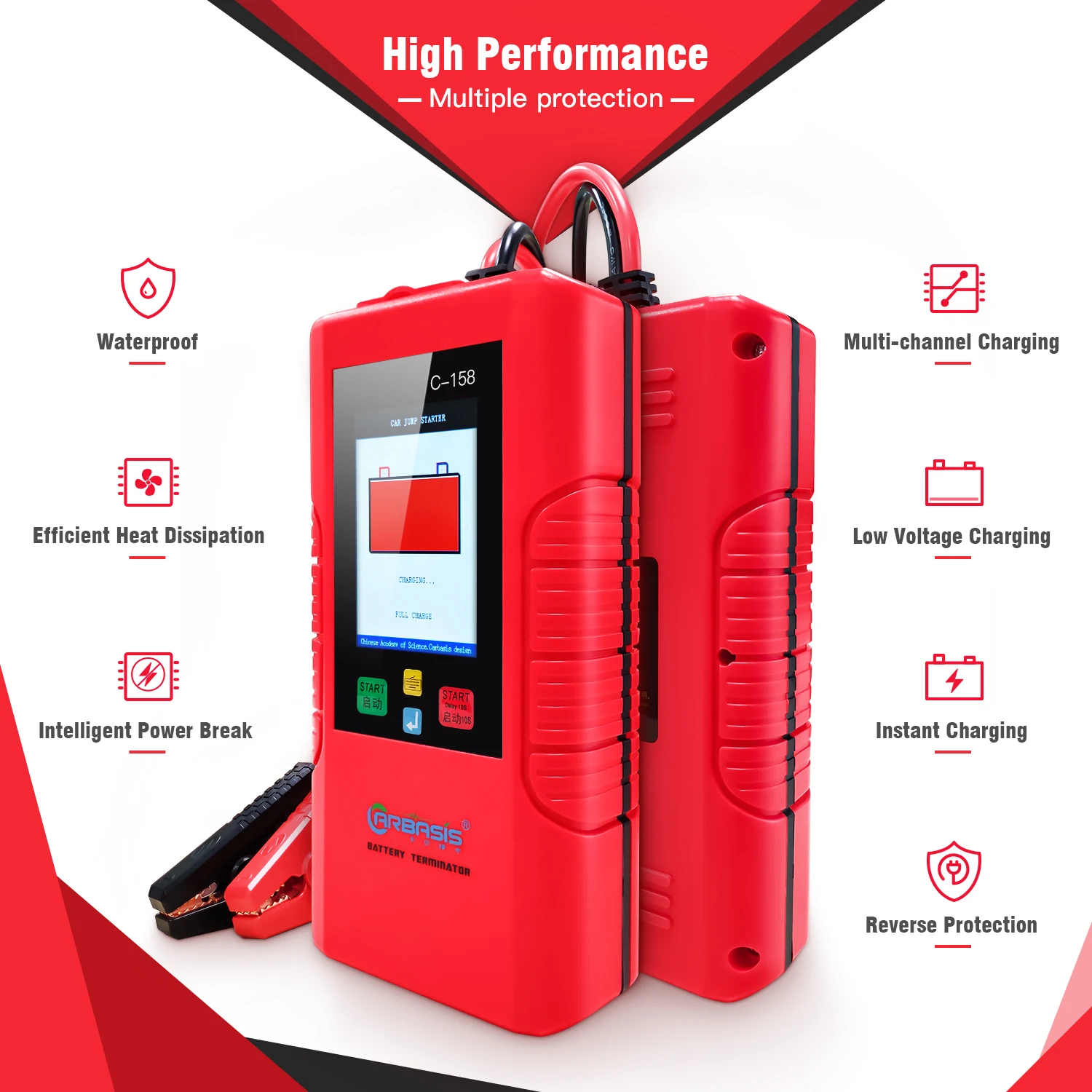 

New Generation JUMP STARTER C158 C-158 12V No Battery Inside SUPER CAPACITOR Unlimited use CHARGING TIME less 3 MINUTES