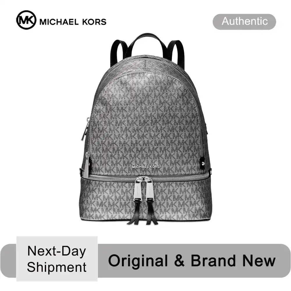 silver michael kors backpack