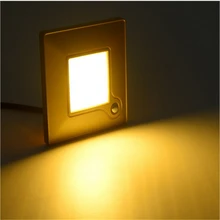 2 шт./лот 0,6 Вт 85-265Vac радар-Датчик изменения цвета, теплый белый и белый светодиодный свет лестницы, ночник для 86 коробок, светодиодная Нижняя подсветка