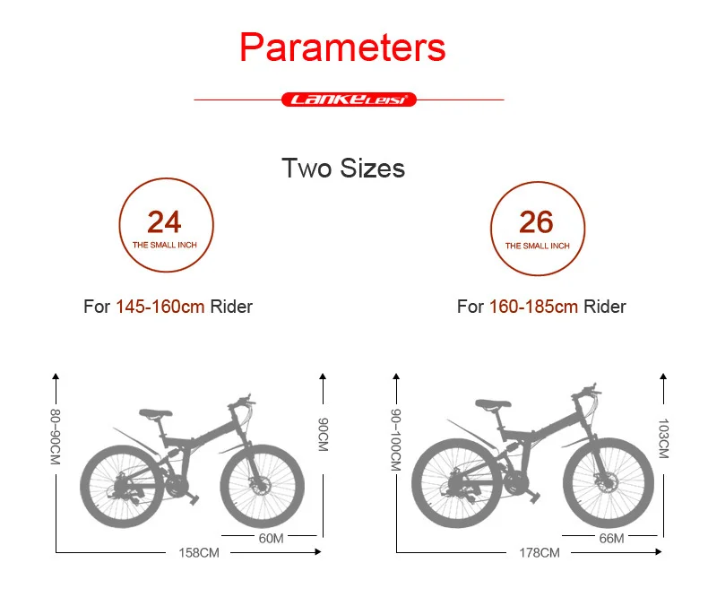 Best K660M Big Discount, 21 Speeds, 24/26 inches, Folding Bike, Lockable, Full Suspension, Double Disc Brake, Mountain Bike. 7